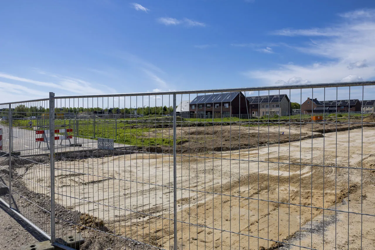 Bouwhekken van Freyja rond een bouwterrein